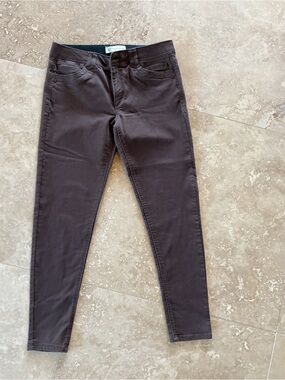Democracy Dark Brown Cropped Slim Jeans